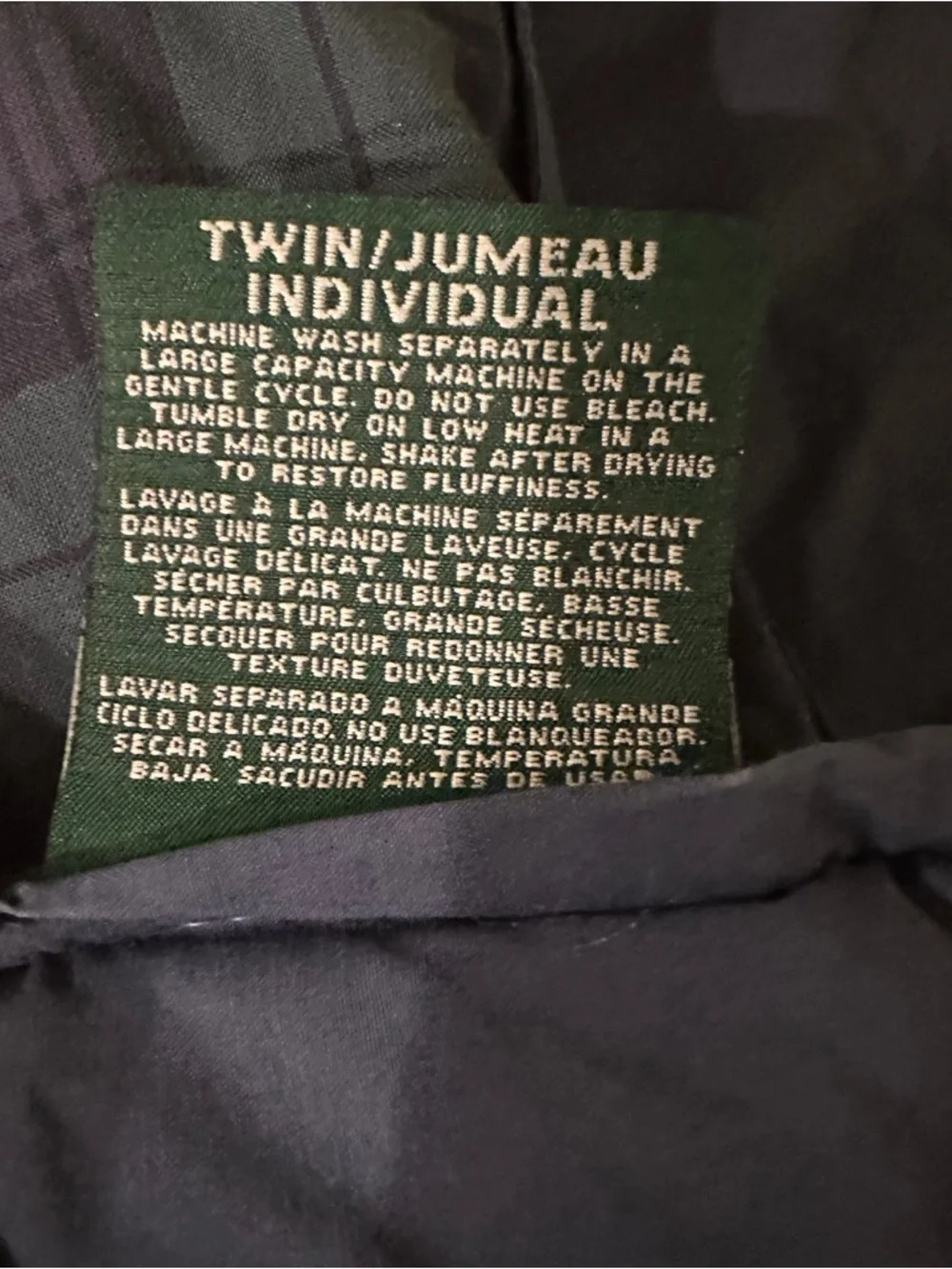 VTG Ralph Lauren Twin Green Blue Tartan Plaid Comforter Y2K Cotton READ